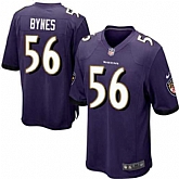 Nike Men & Women & Youth Ravens #56 Bynes Purple Team Color Game Jersey,baseball caps,new era cap wholesale,wholesale hats